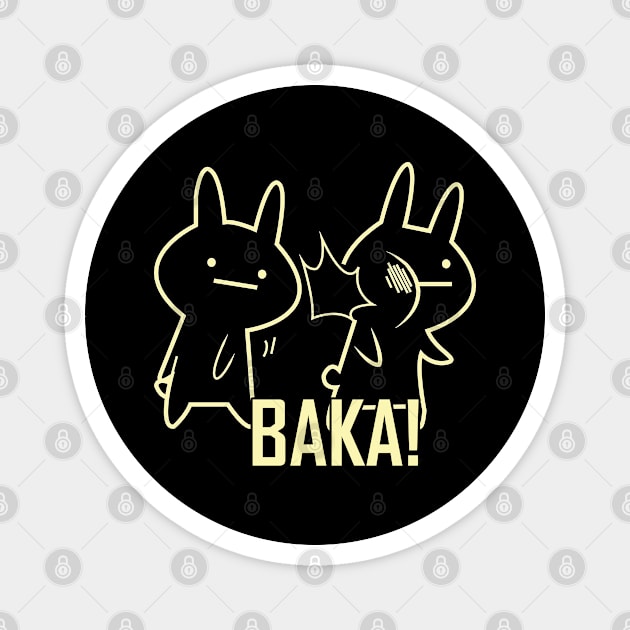 Funny Rabbit Baka Magnet by CrissWild